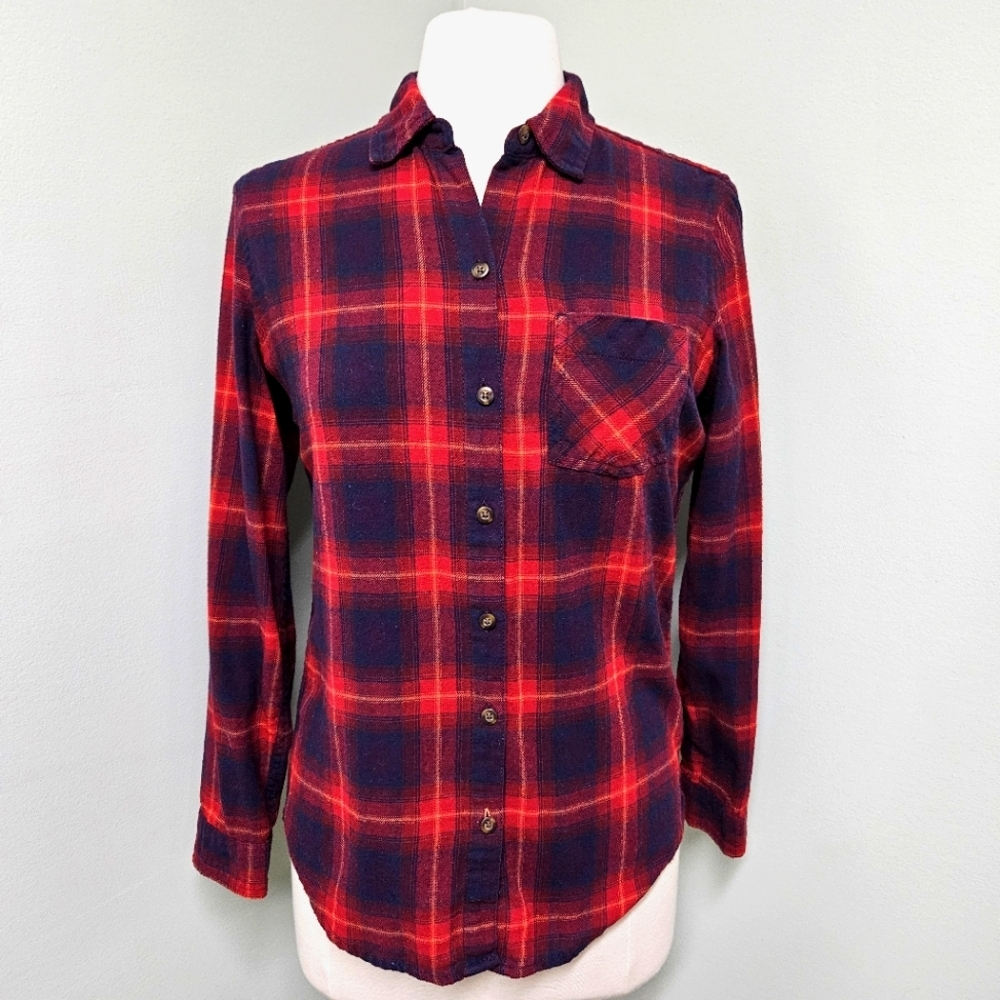 Field and Stream Flannel Plaid Shirt Button Down Women’s Small